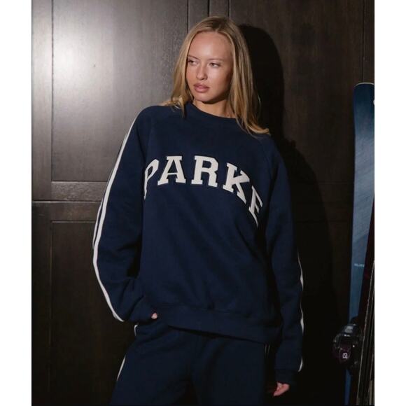 Parke Tops - NWT Parke Sport Stripe Mockneck Sweatshirt Shadow Oversized Athleisure Size S/M